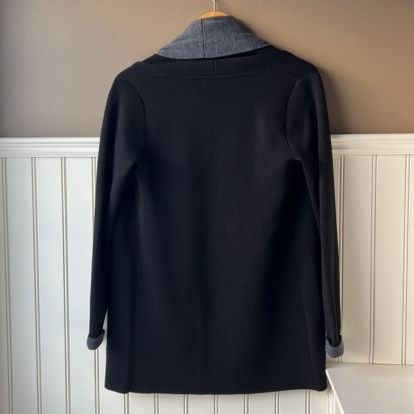 ARITZIA BABATON Wool Open Cardigan Black and Grey Size Small - Picture 6 of 7
